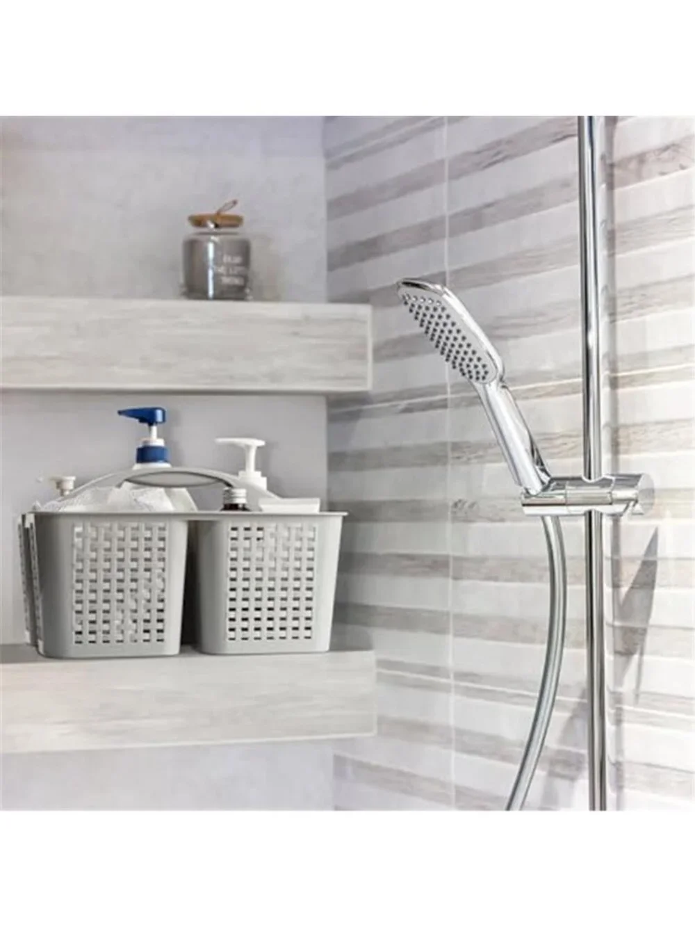 Shower Caddy Tote Organizer Portable Bathroom Storage Basket Drain Holes